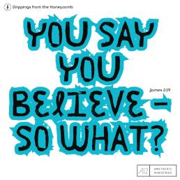 You say you believe - So what? (James 2:19)